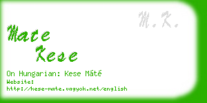 mate kese business card